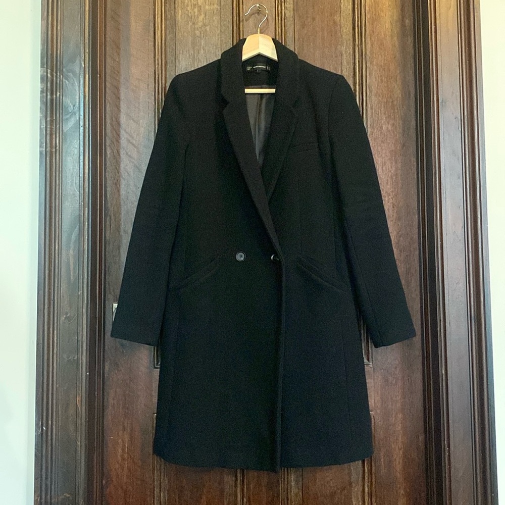 Zara Trafaluc Black Peacoat!